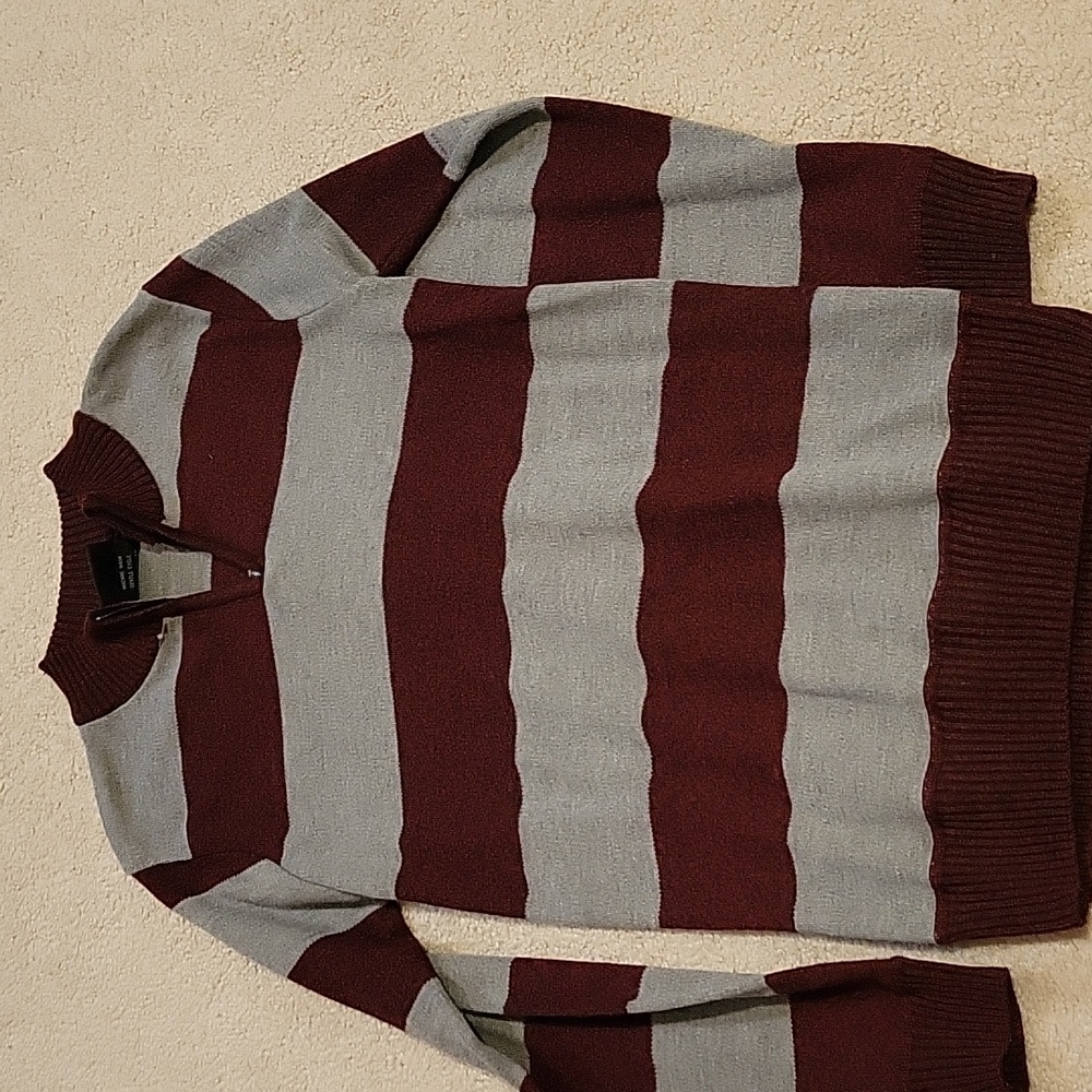 Boys 10/12 half zip lightweight long sleeve sweater